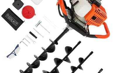 Test de la tarière à essence 52 cc : puissance et accessoires inclus