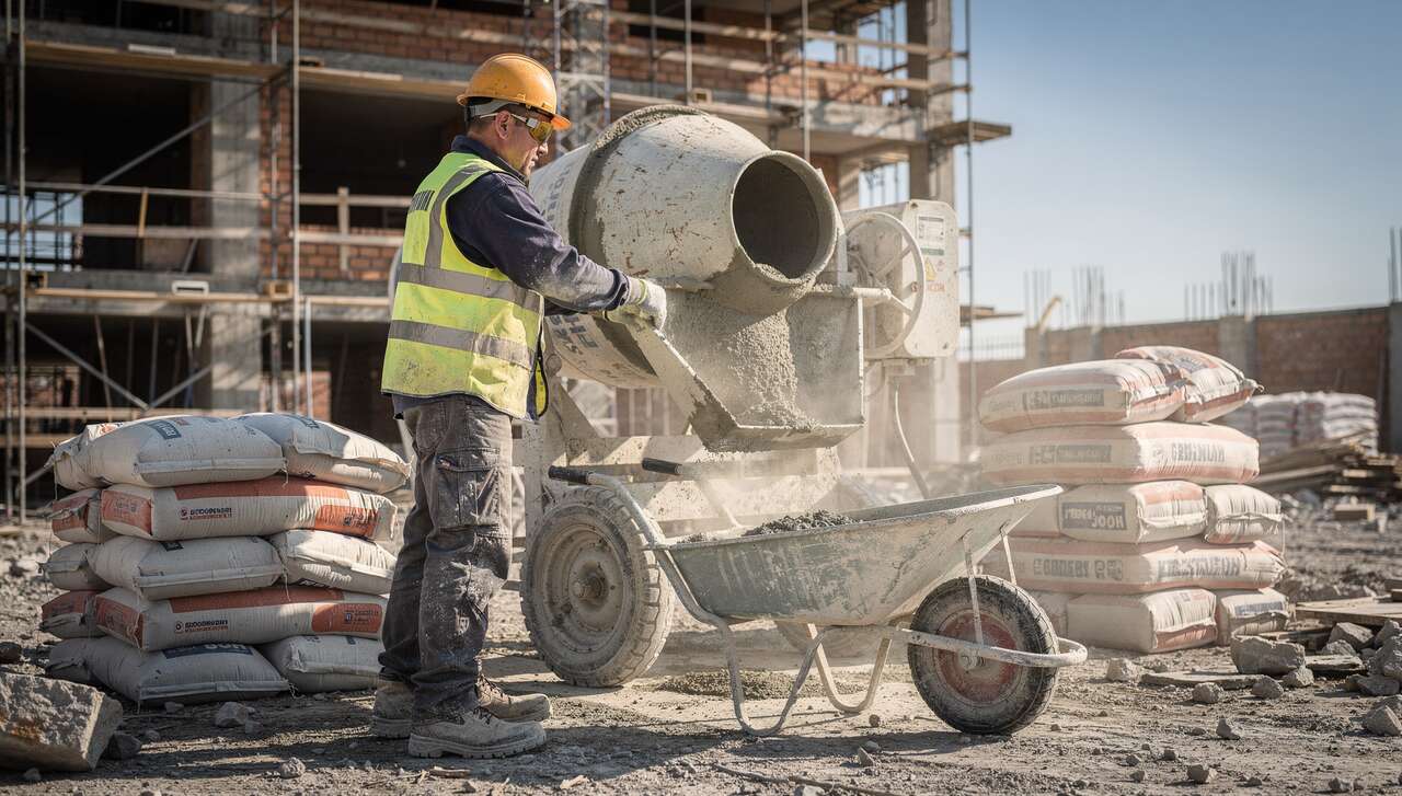 Utiliser une bétonnière : méthode et précautions